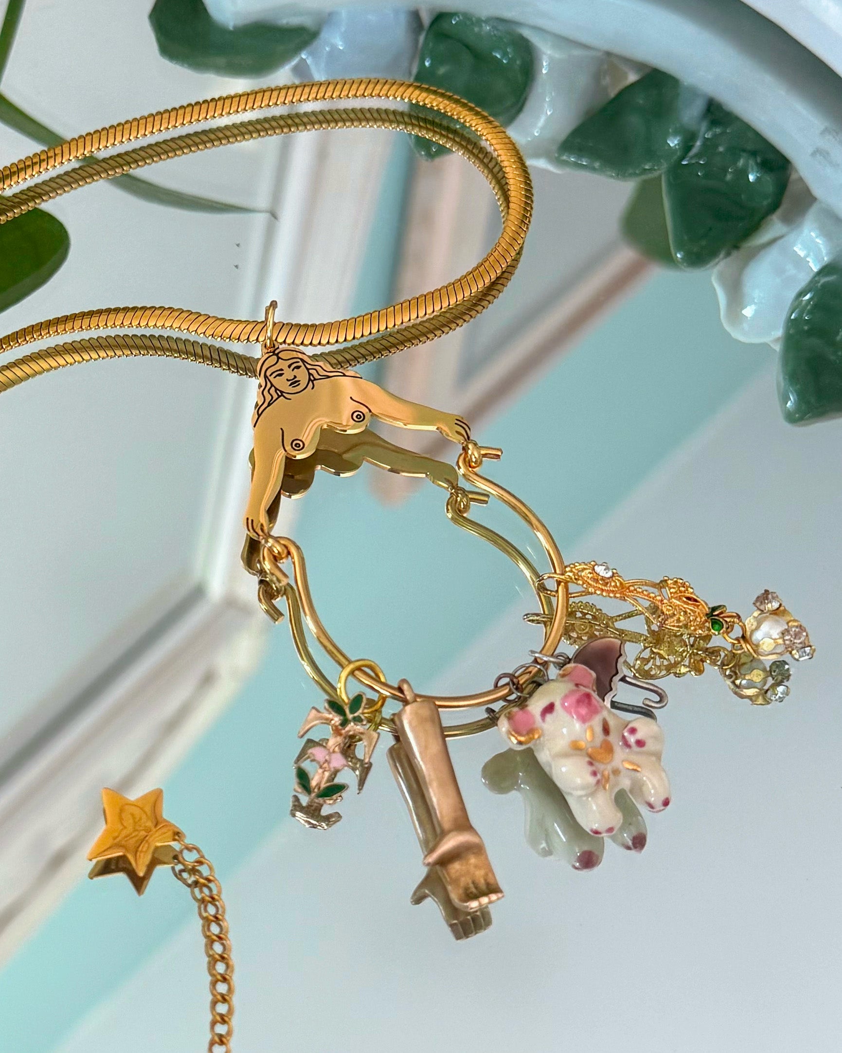 Bosom Buddy Charm Holder Pendant Necklace