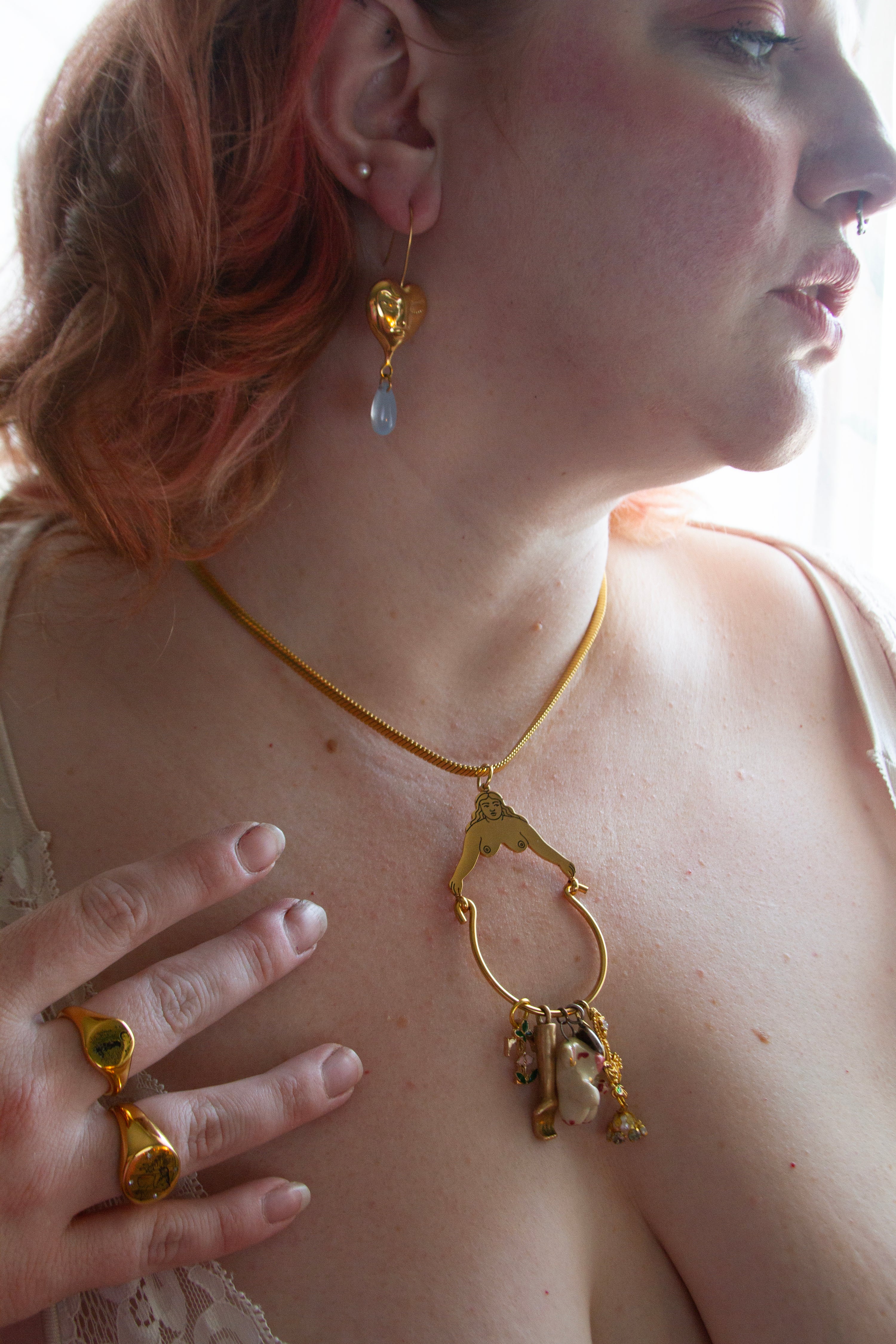 Bosom Buddy Charm Holder Pendant Necklace