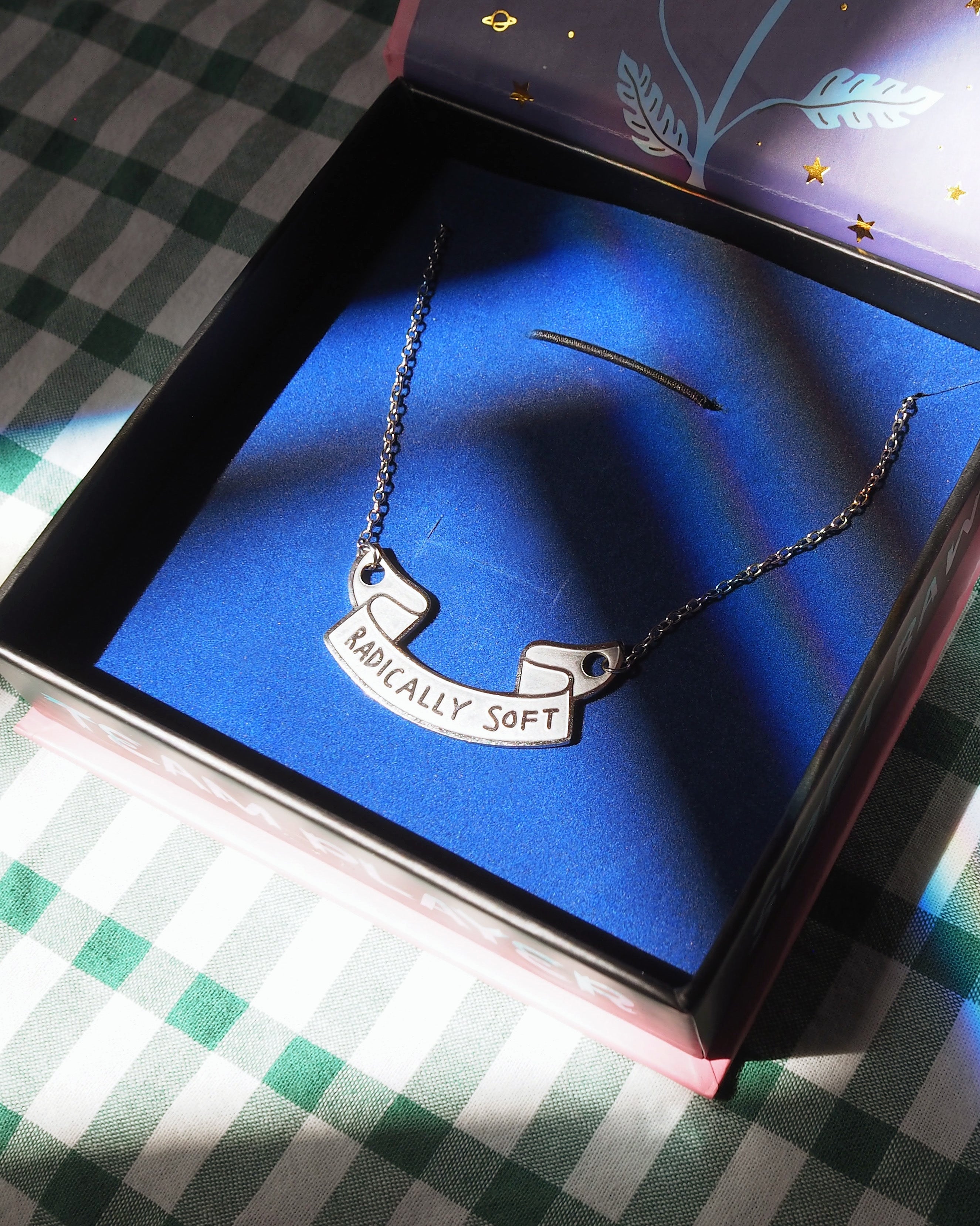 Radically Soft Slogan Necklace