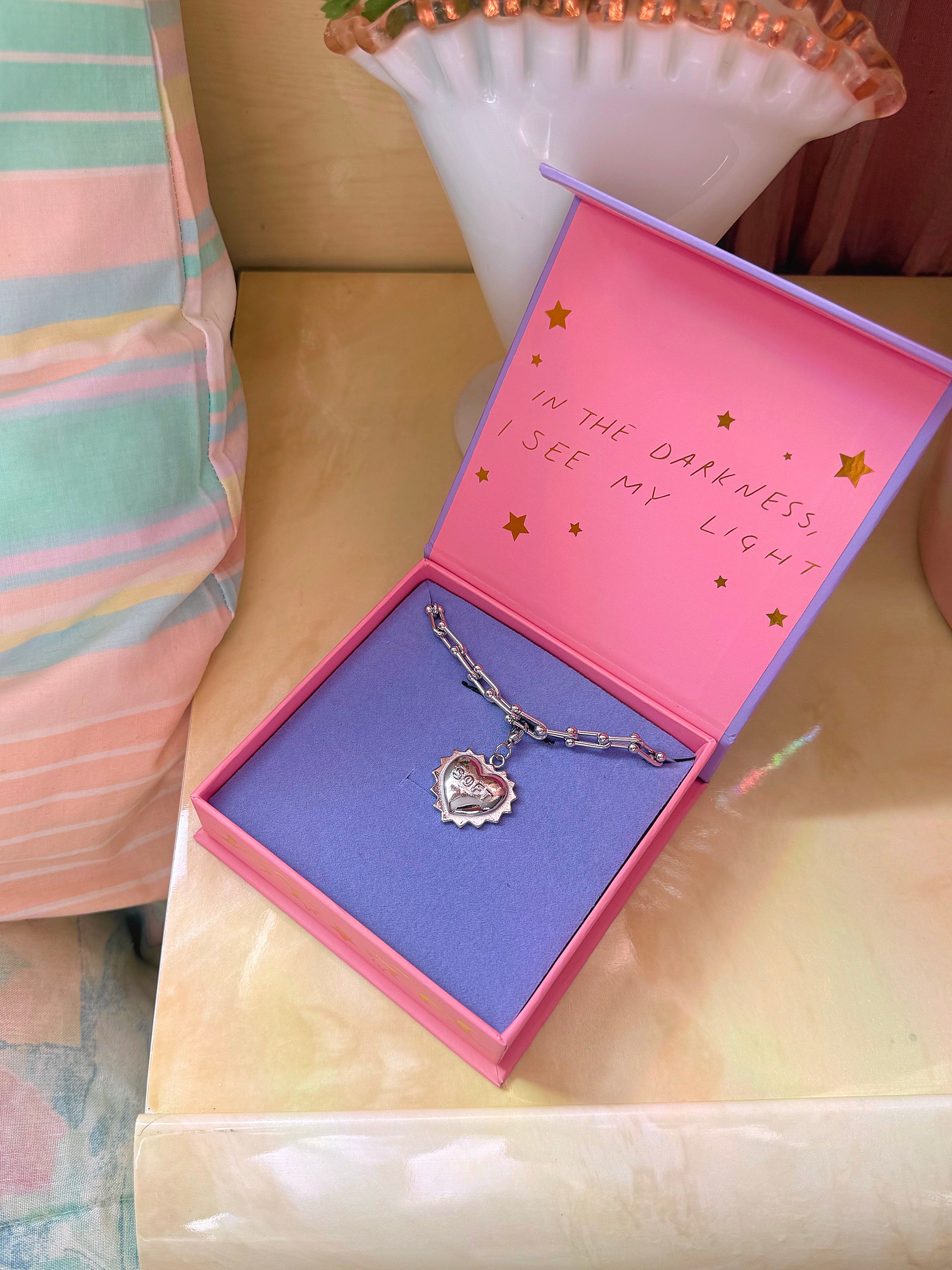 Soft Heart Chain Necklace