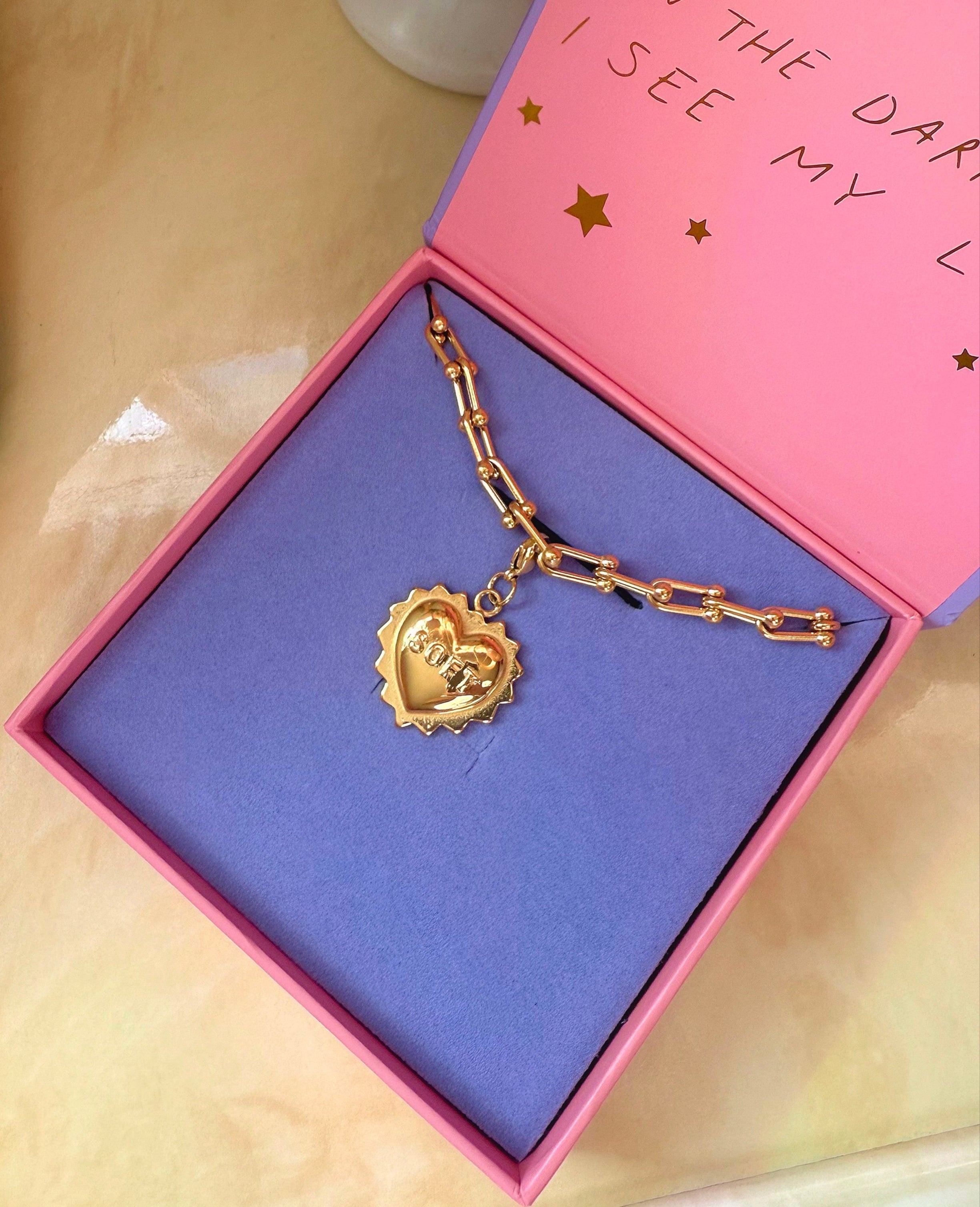 Soft Heart Chain Necklace
