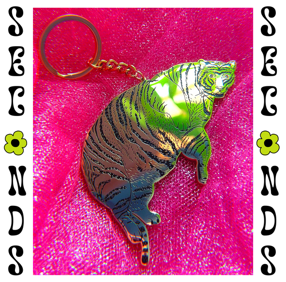 Seconds Fat Tiger Keychain