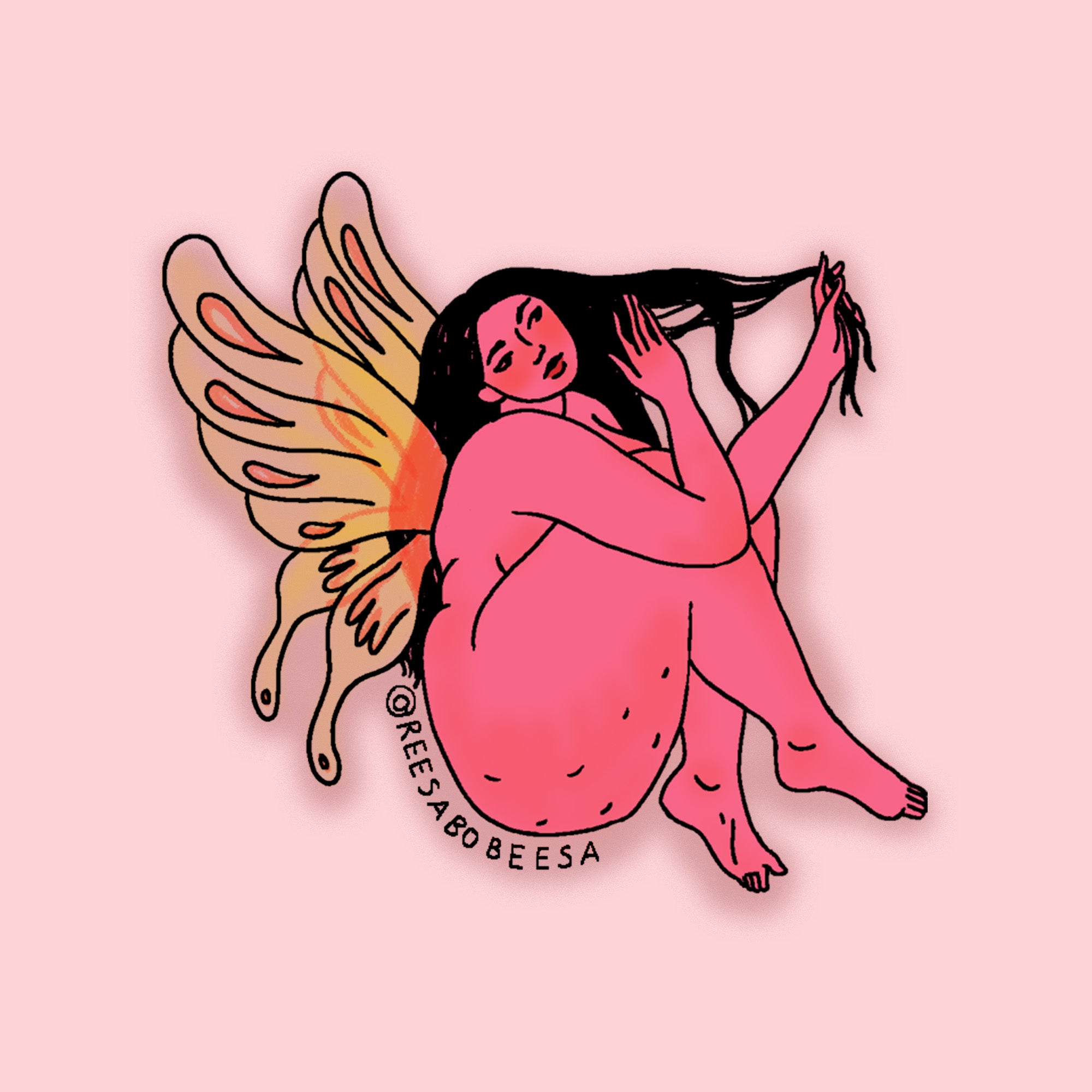 Adelina Clear Fairy Sticker