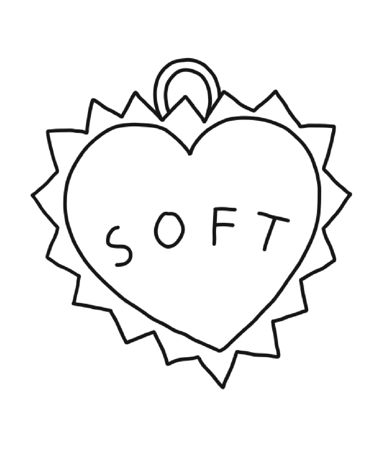 Soft Heart Chain Necklace
