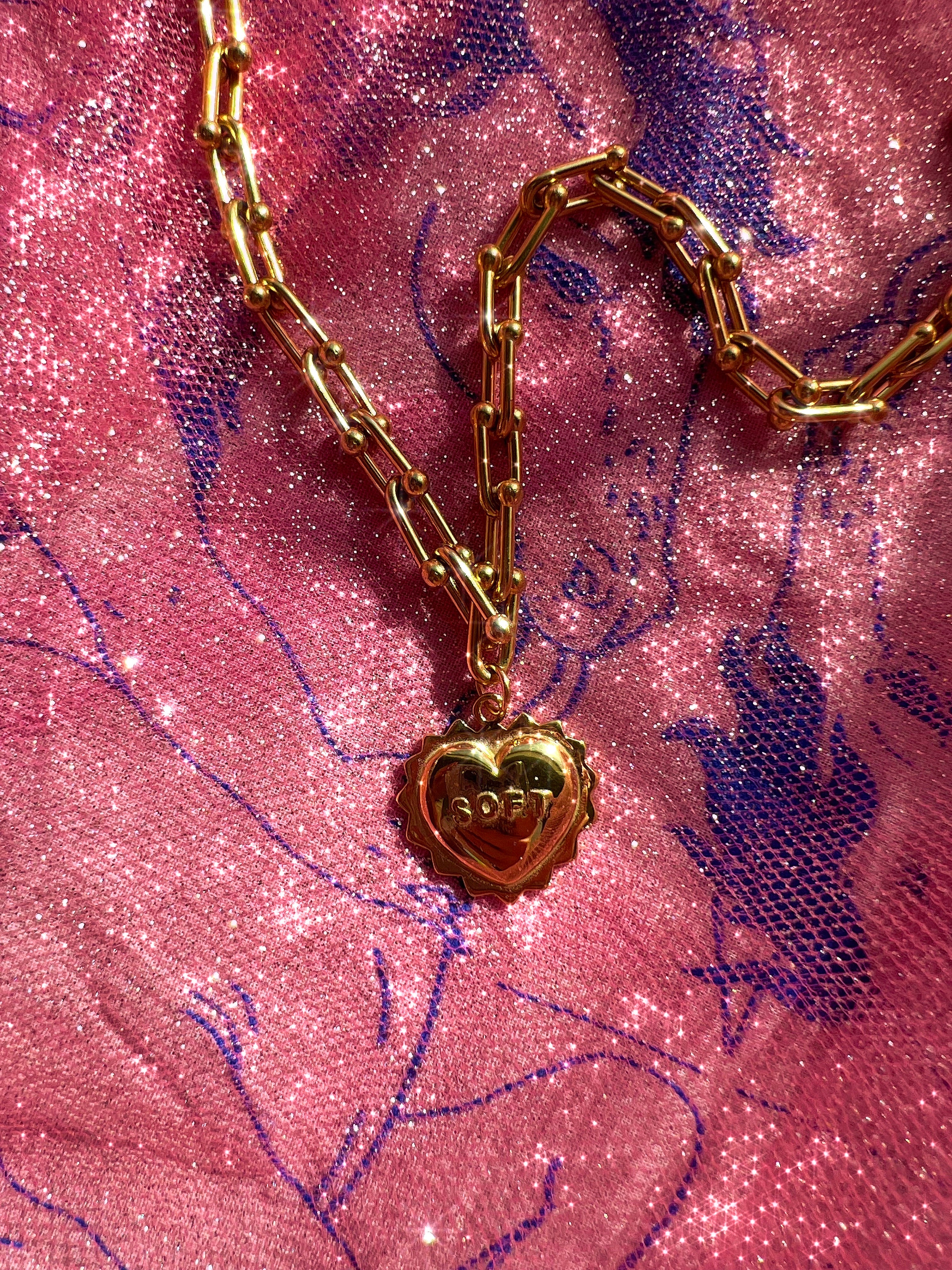 Soft Heart Chain Necklace