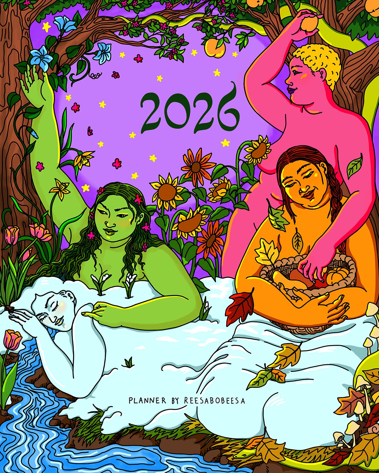 2026 Cycles & Seasons of the Year Weekly Planner + Moon Cycle Tracker