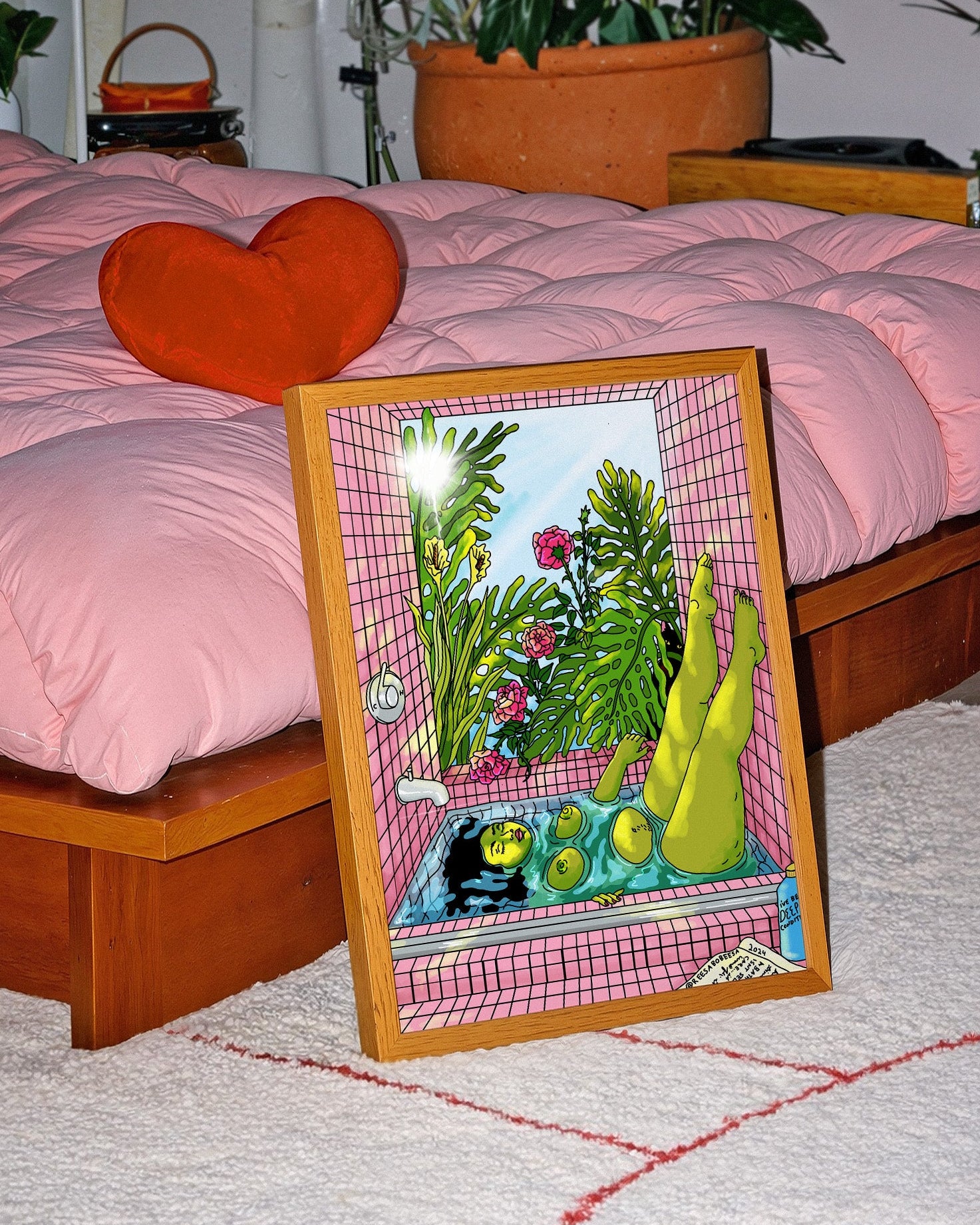 A Bath Will Fix It Art Print