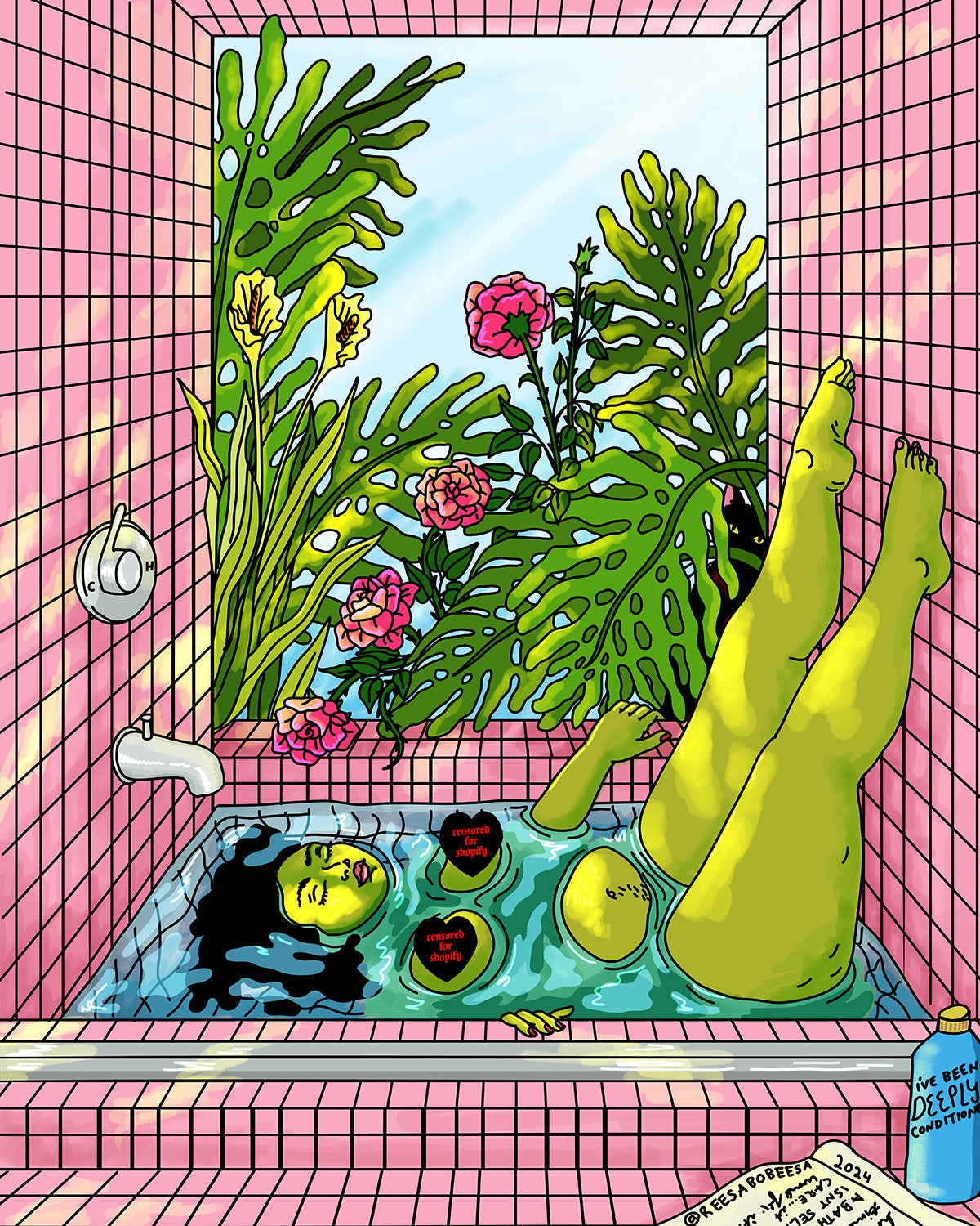 A Bath Will Fix It Art Print