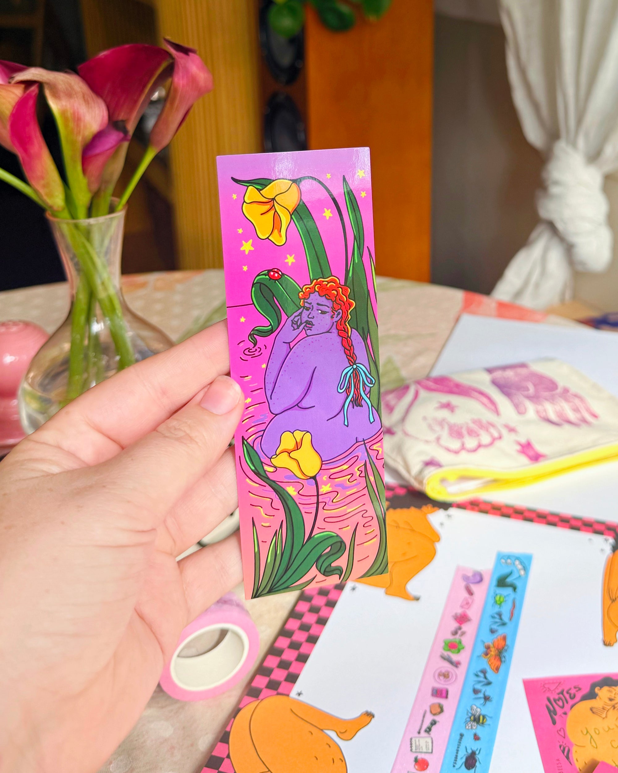 Amongst the Tulips Double-sided Bookmark