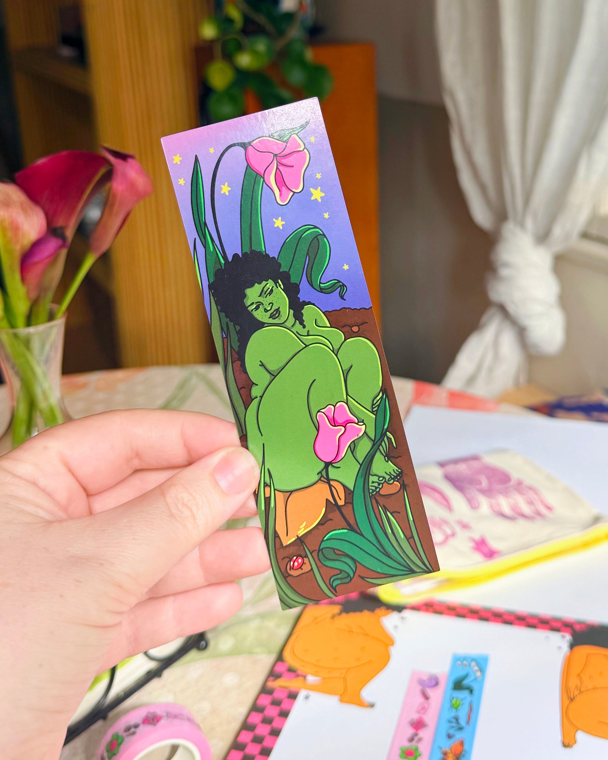 Amongst the Tulips Double-sided Bookmark