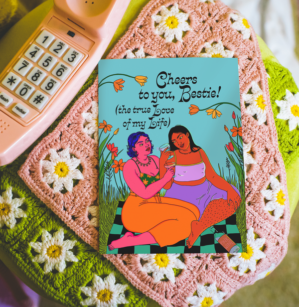 Cheers to My Bestie Greeting Card