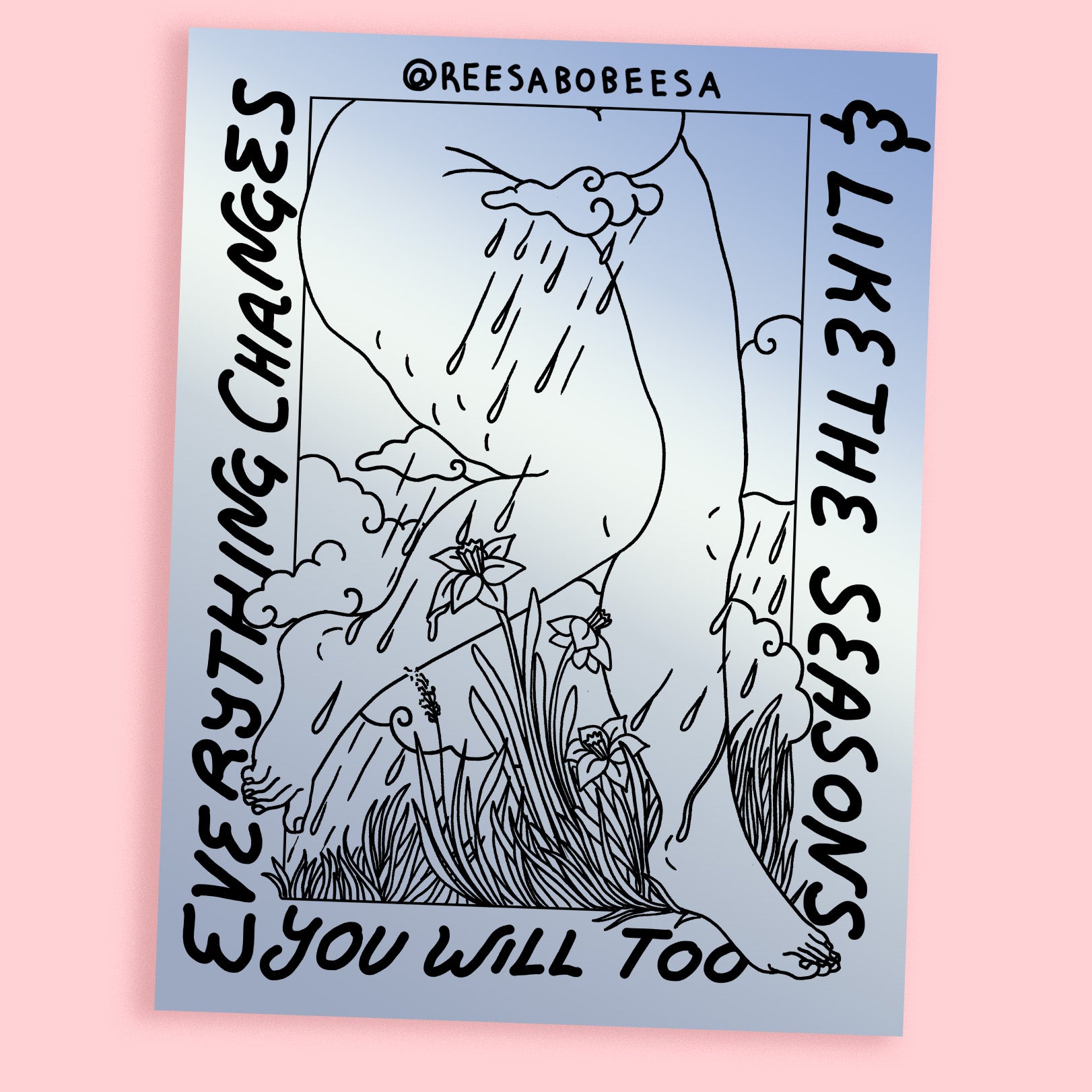 Everything Changes Mirror Sticker