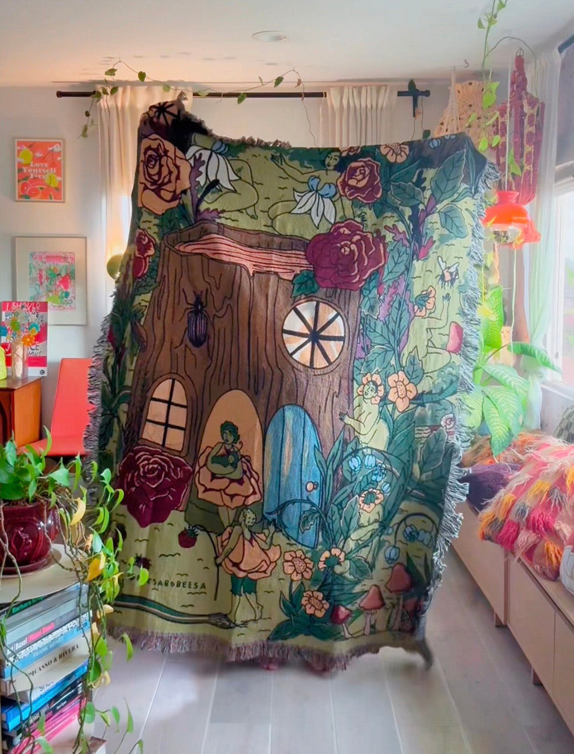 Fairy Village Woven Blanket