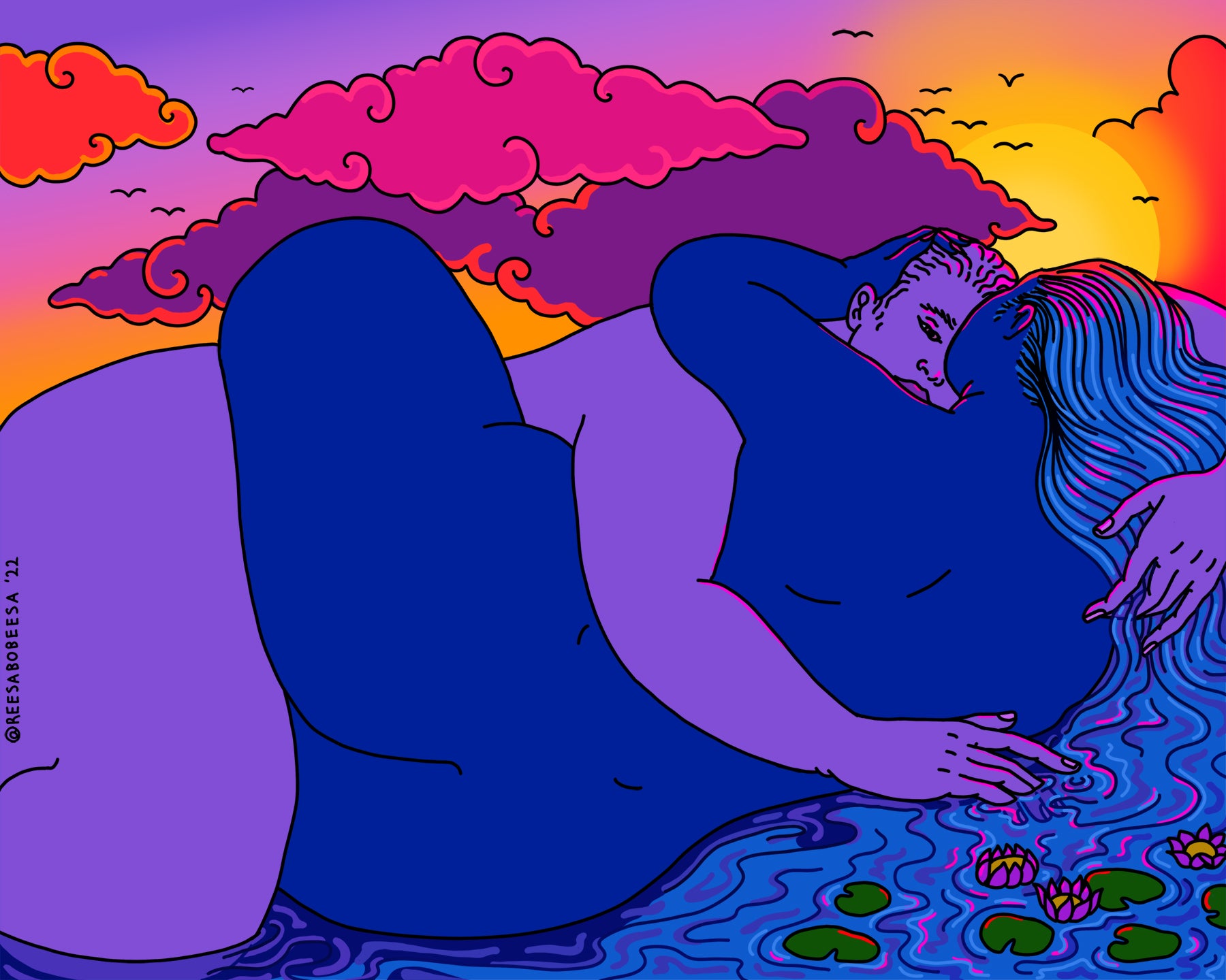 The Hills Embrace Art Print