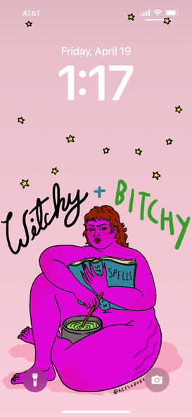 Witchy & Bitchy Phone Background