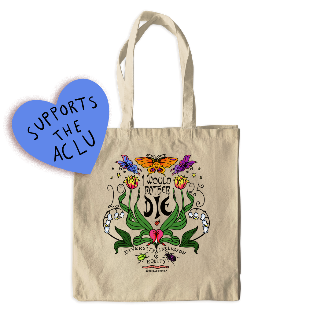 I Would Rather DIE Canvas Tote
