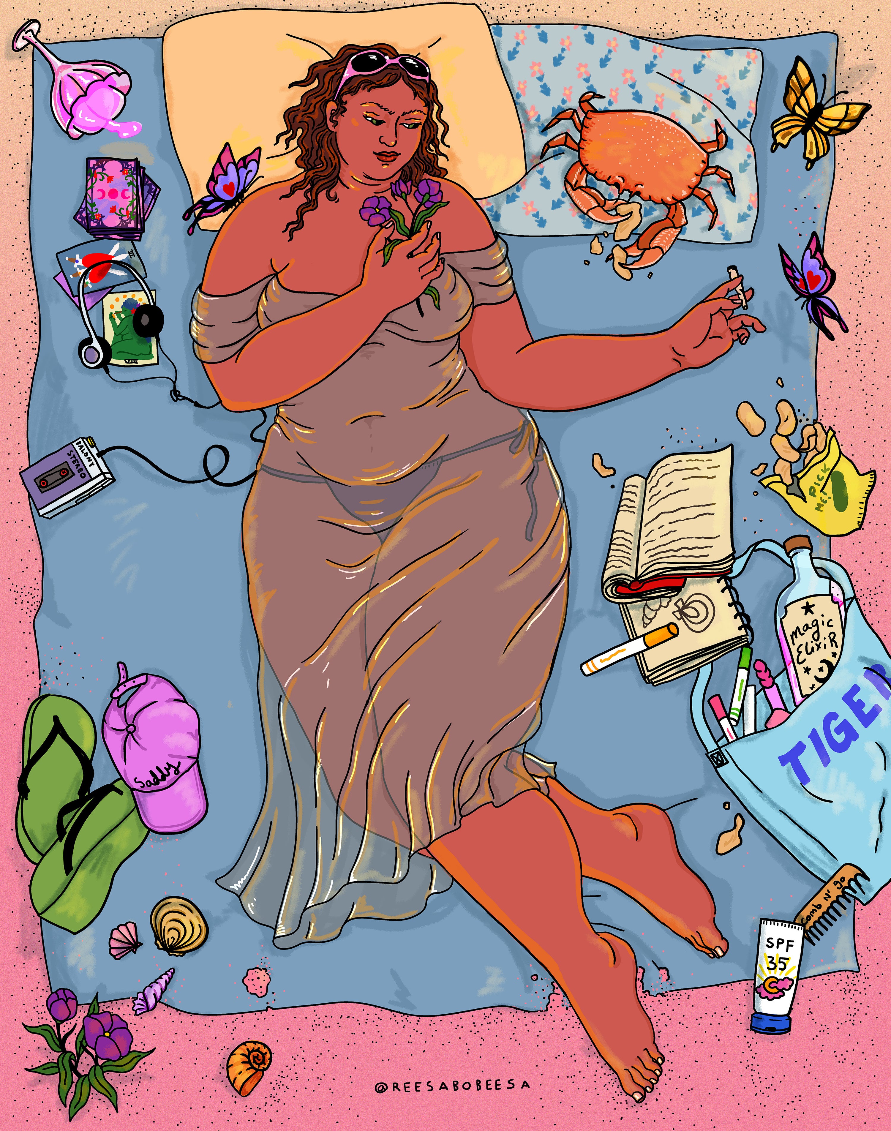 Beach Picnic Art Print