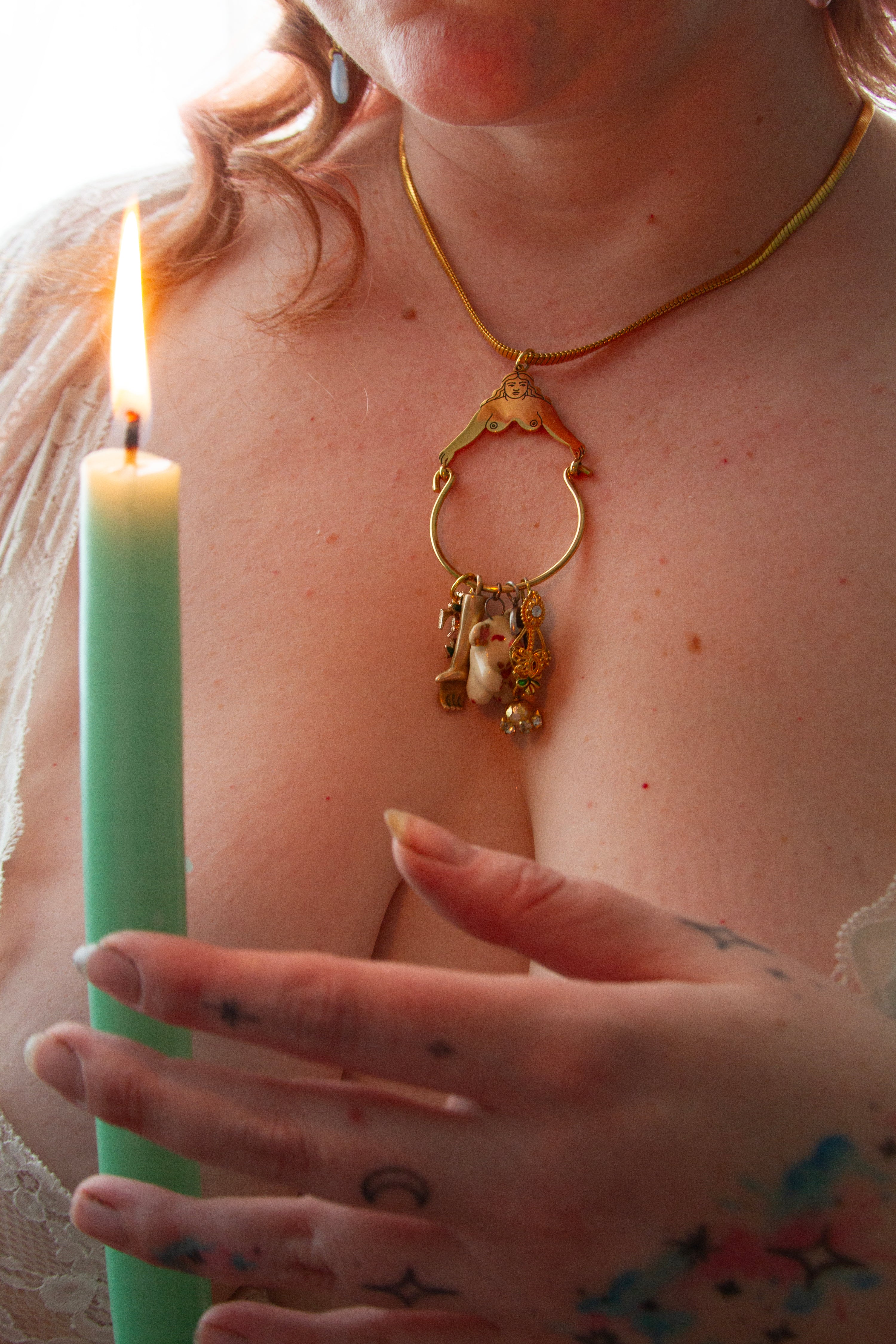 Bosom Buddy Charm Holder Pendant Necklace