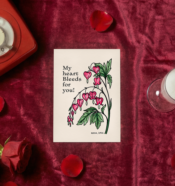 Bleeding Heart Greeting Card