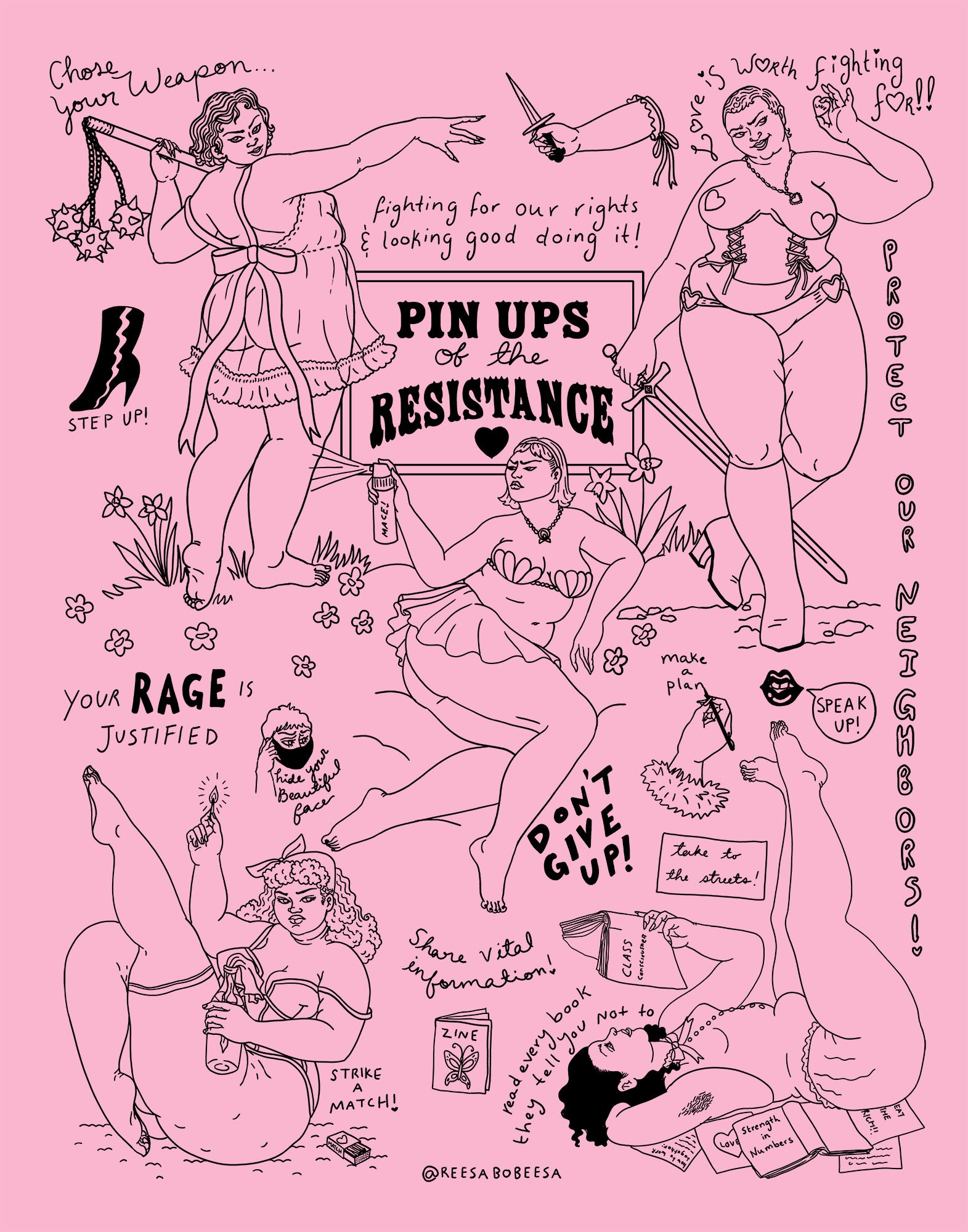 Pin Ups of the Resistance Art Print