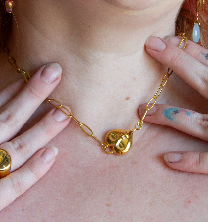 Tender Heart Paperclip Chain Necklace