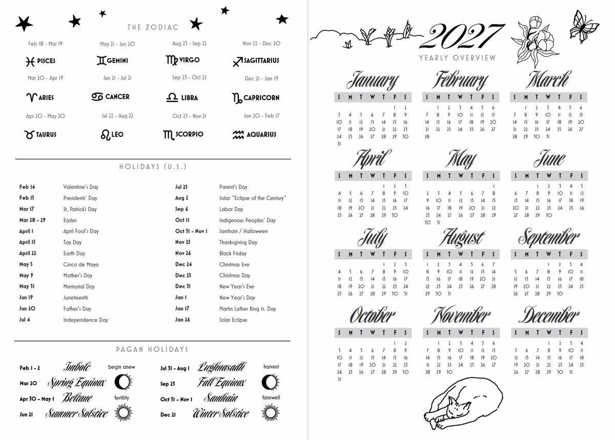 Cycles & Seasons Yearly Planner