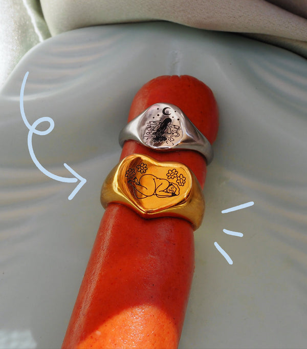 Sleepy Heart Emblem Ring