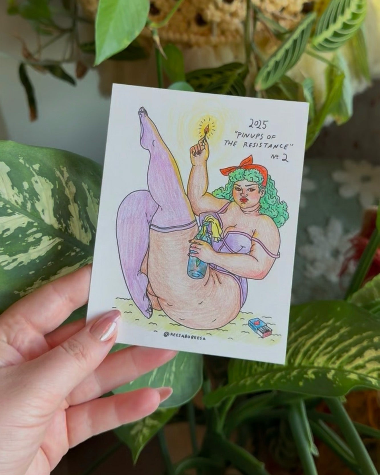 Color-My-Own Pin Ups of the Resistance Postcard Set