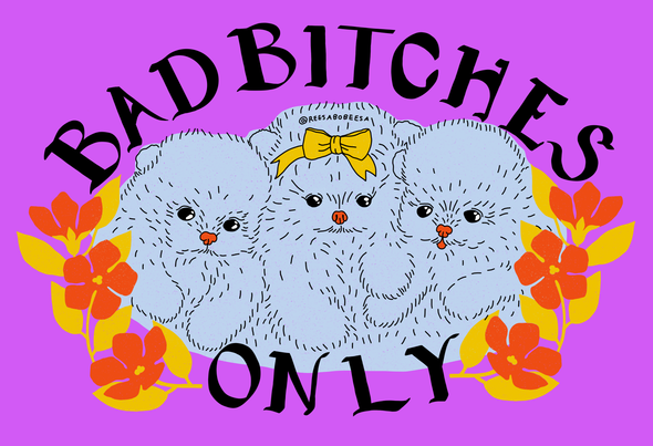 Bad Bitches Only Tee Green