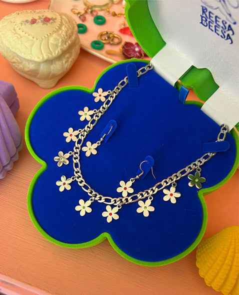 Daisy Duo: Necklace and Matching Earring Set