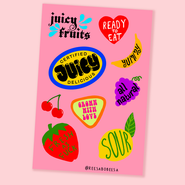Juicy Fruits Sticker Sheet
